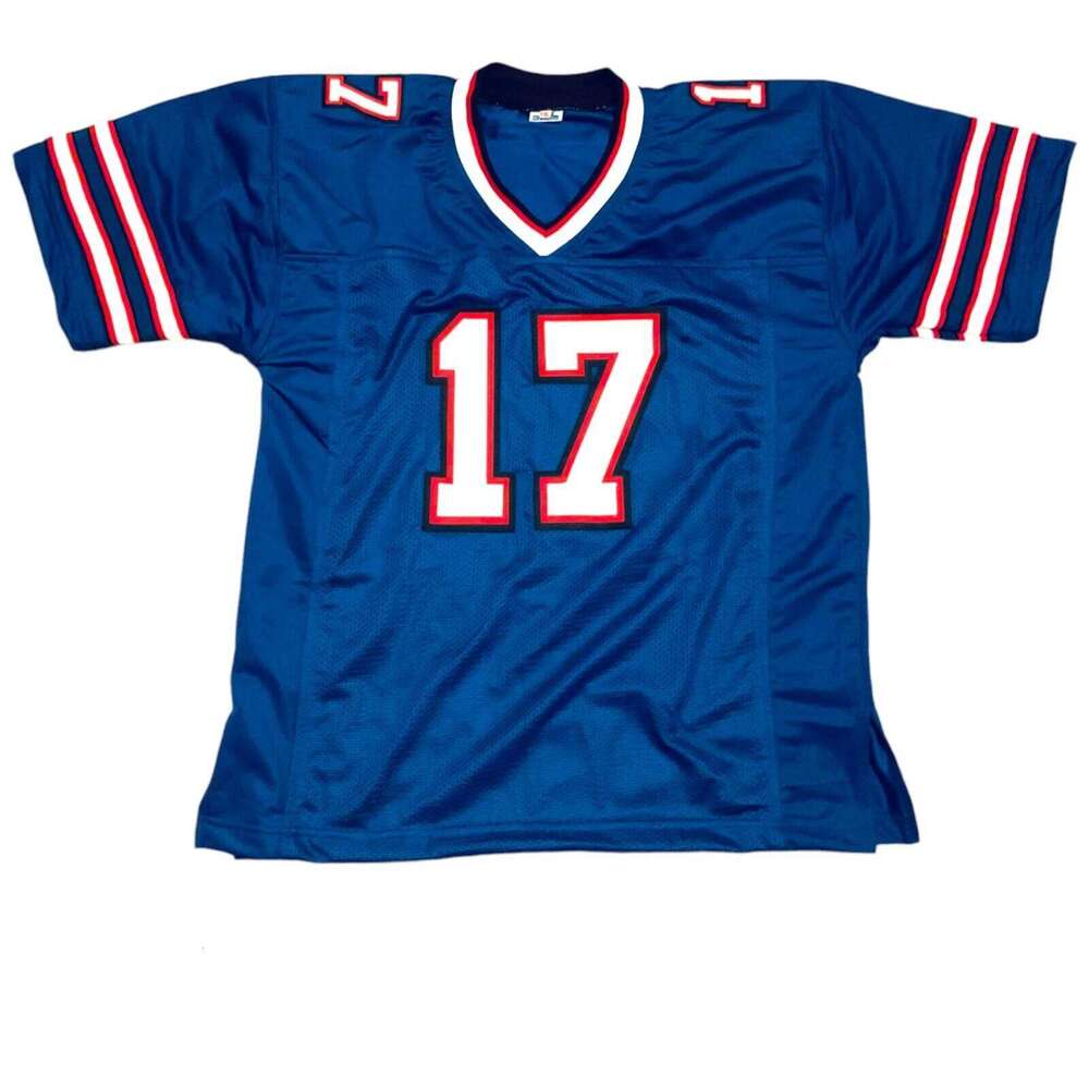 #17 Allen Sewn Stitched Custom Blue Football Jersey Add any name number size XS-5XL 6XL