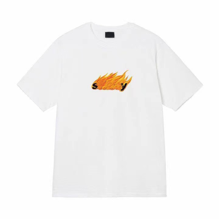stussyslies t shirt luxry Classic Letter Print shirts Designer mens T Shirt Graphic Black 8Ball Tee Vintage Hip Hop Loose Short Sleeve Tops Man Wome