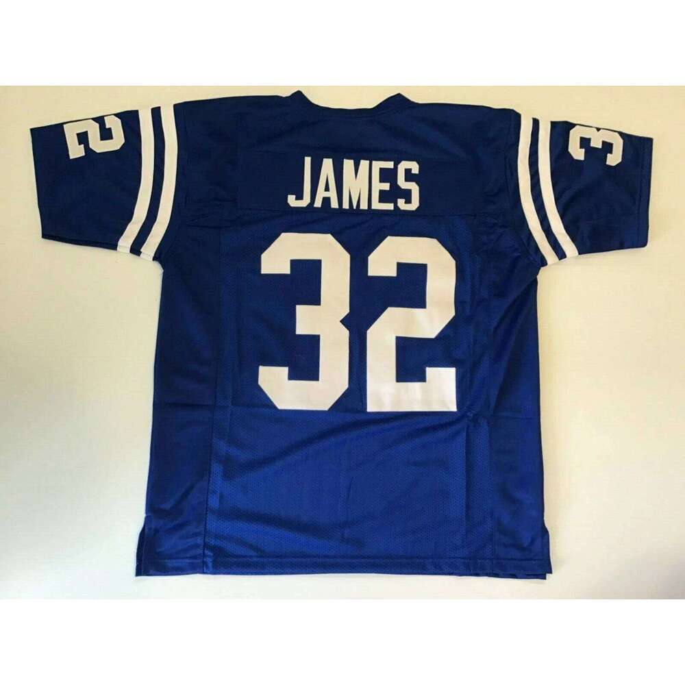 CUSTOM Sewn Stitched Edgerrin James Blue Football Jersey Add any name number size XS-5XL 6XL