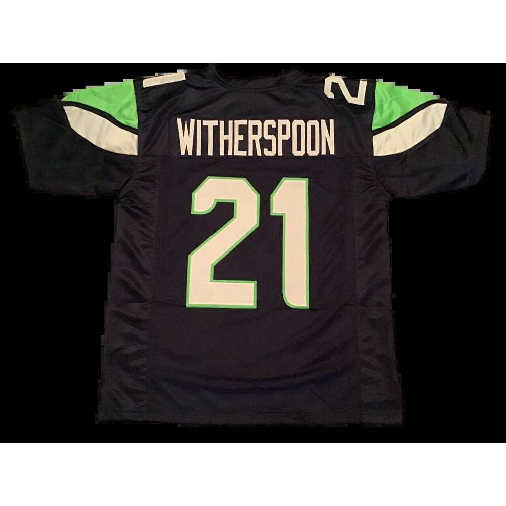 CUSTOM Sewn Stitched Devon Witherspoon Blue Football Jersey Add any name number size XS-5XL 6XL