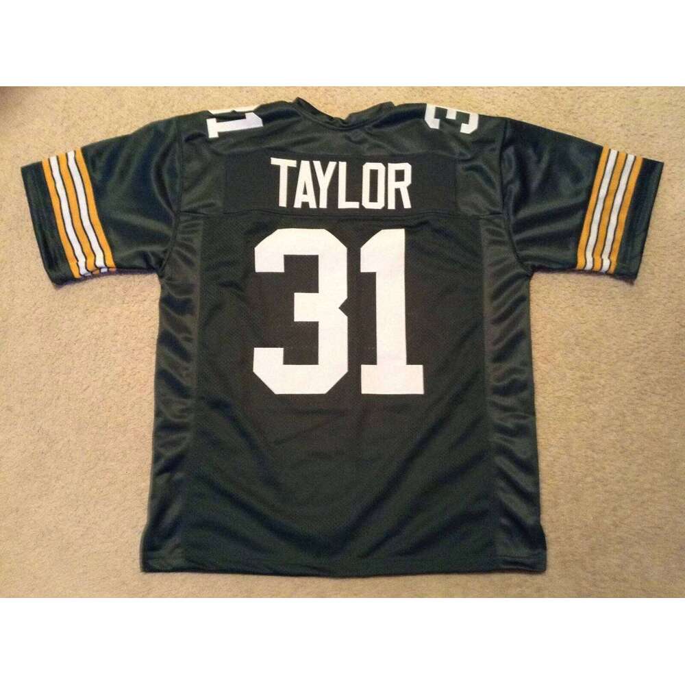 CUSTOM Sewn Stitched Jim Taylor Green Football Jersey Add any name number size XS-5XL 6XL