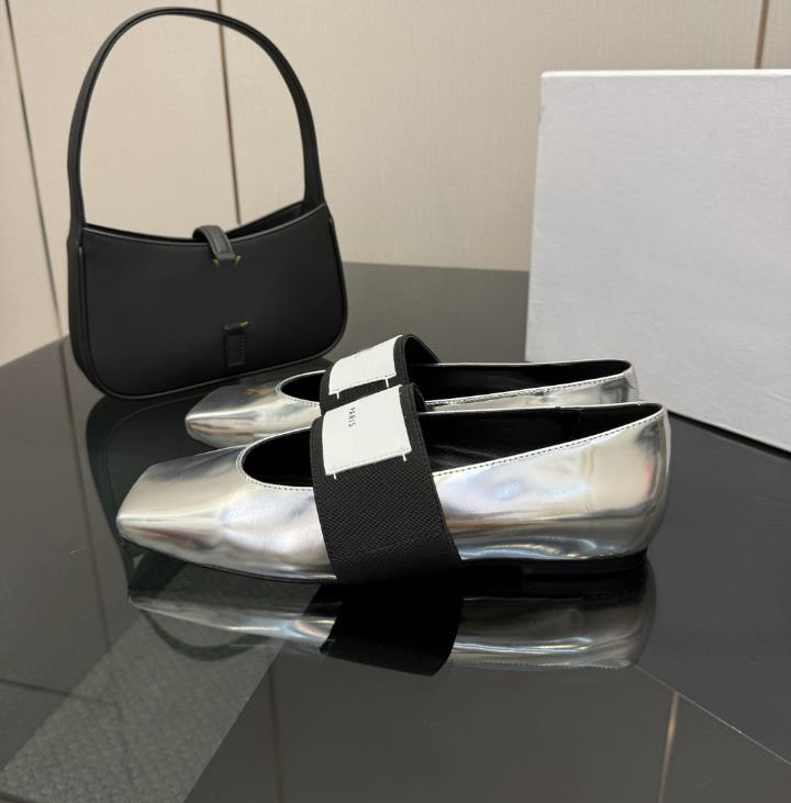 Chaussures formelles à talons hauts en cuir verni pour femmes, chaussures plates en cuir avec décalcomanie à la mode, pour soirées, ballet décont