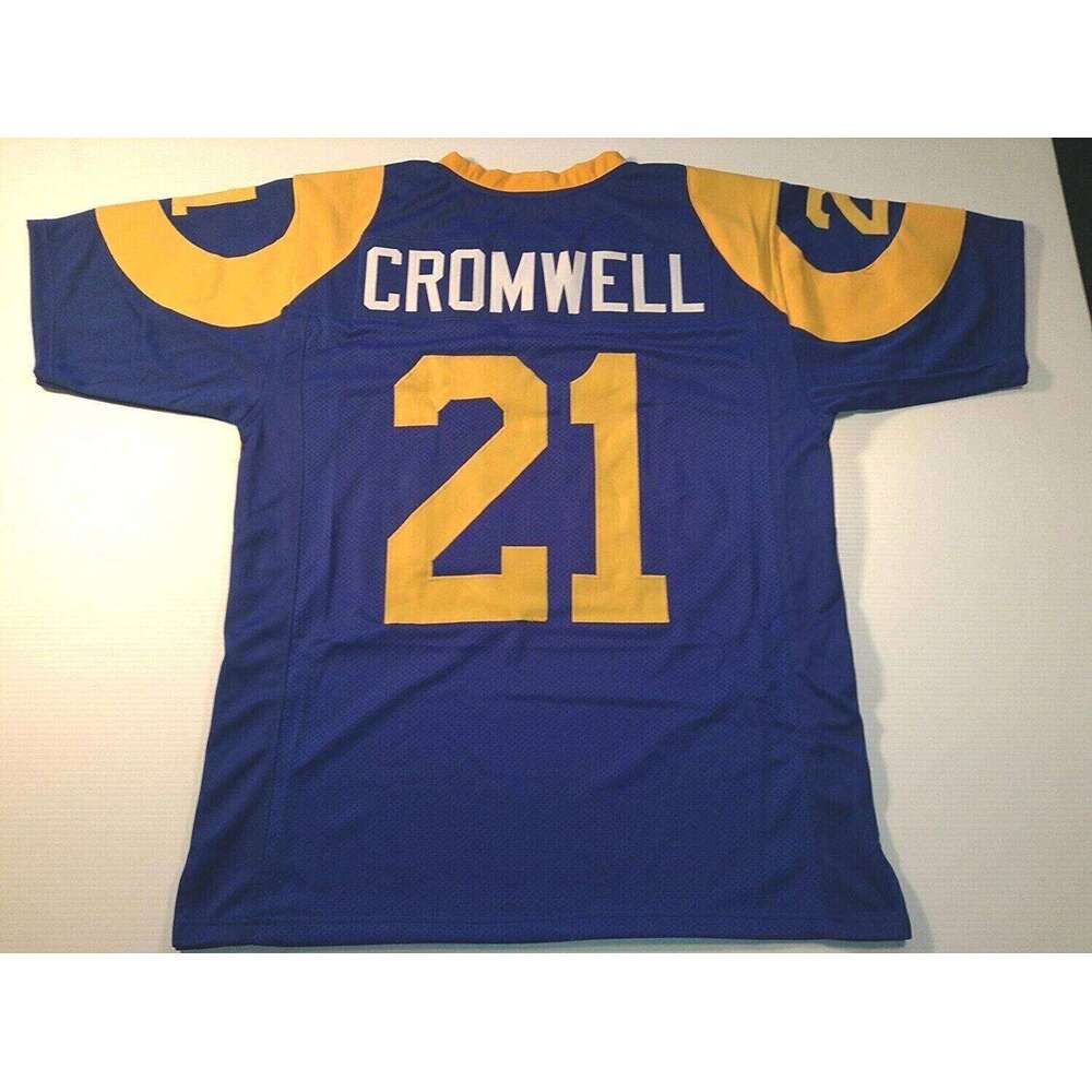 CUSTOM Sewn Stitched Nolan Cromwell Blue Football Jersey Add any name number size XS-5XL 6XL