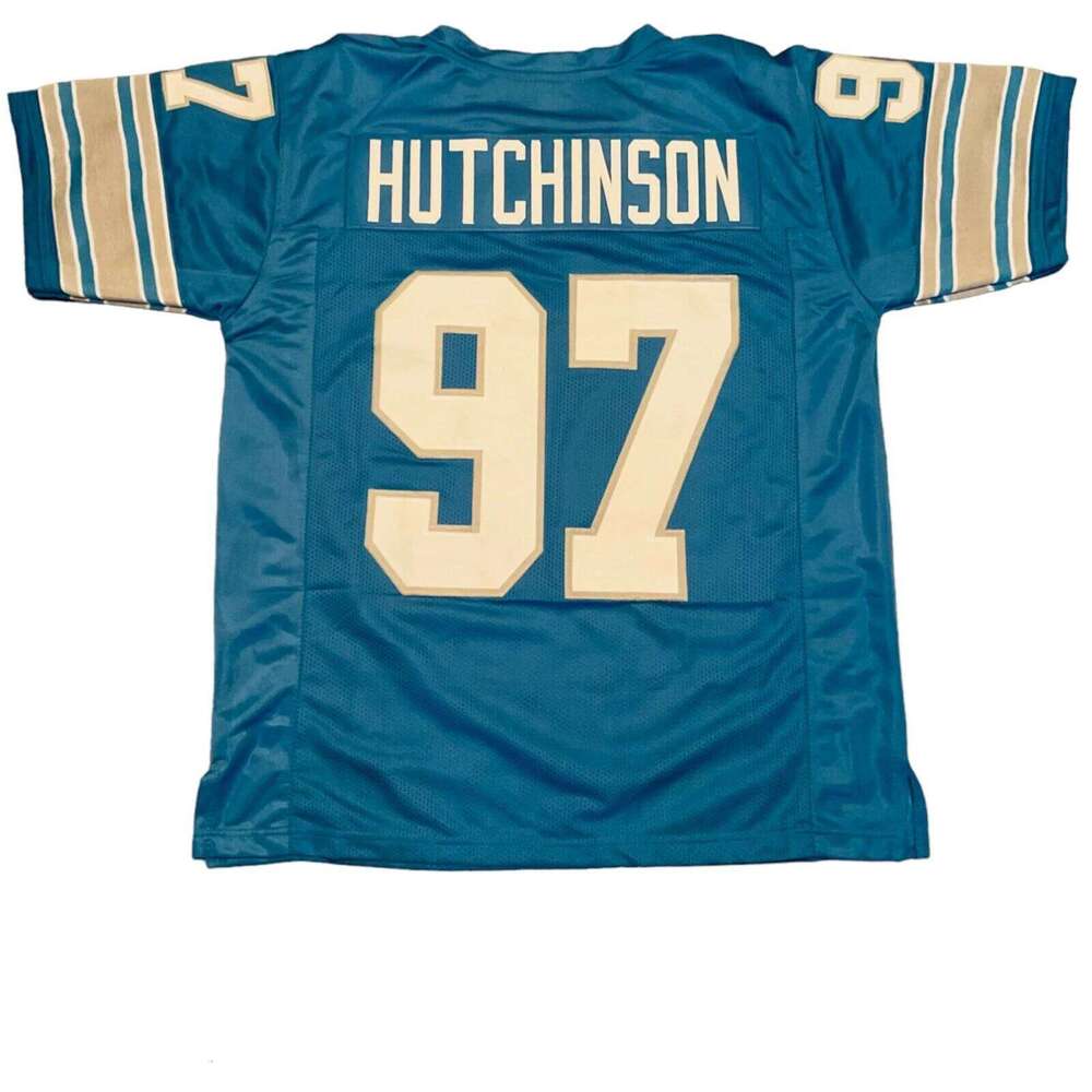 CUSTOM Sewn Stitched #97 Blue Football Jersey Add any name number size XS-5XL 6XL