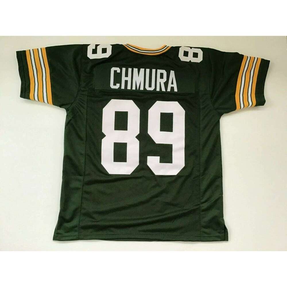 CUSTOM Sewn Stitched Mark Chmura Green Football Jersey Add any name number size XS-5XL 6XL