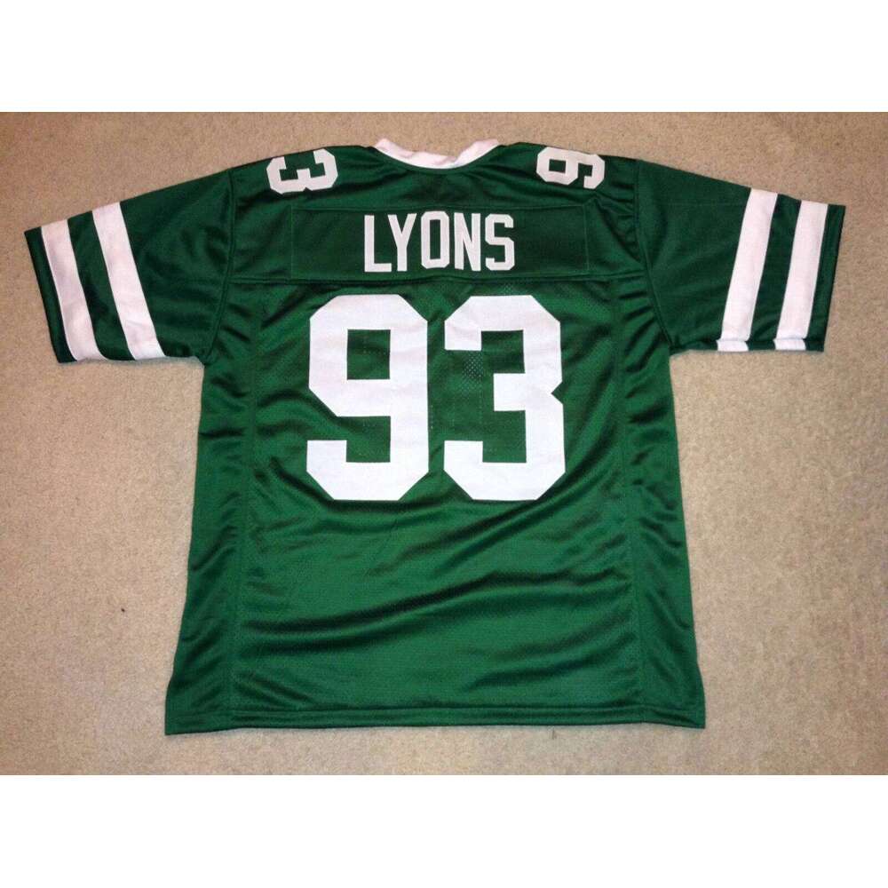 CUSTOM Sewn Stitched Marty Lyons Green Football Jersey Add any name number size XS-5XL 6XL
