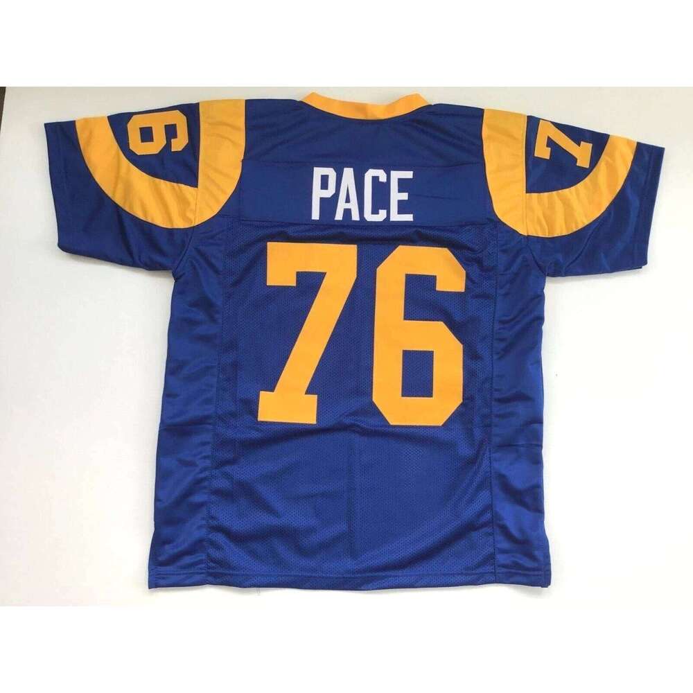 CUSTOM Sewn Stitched Orlando Pace Blue Football Jersey Add any name number size XS-5XL 6XL