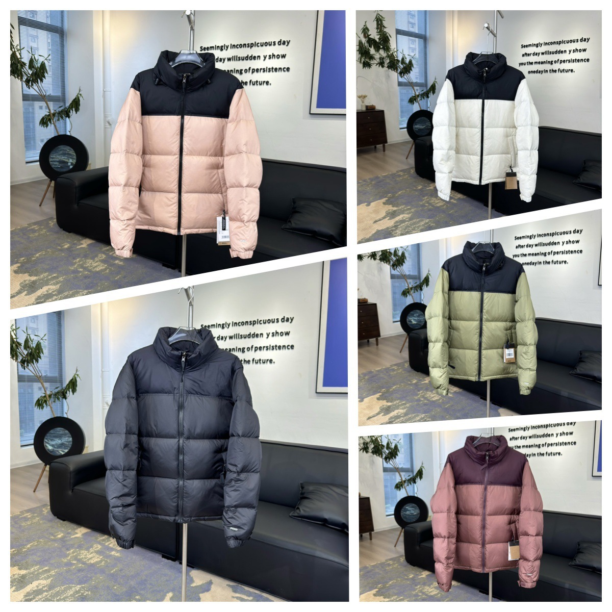 Designer down jacket 1996 US version 700 filled power embroidery down jacket neutral white duck down multifunctional couple style