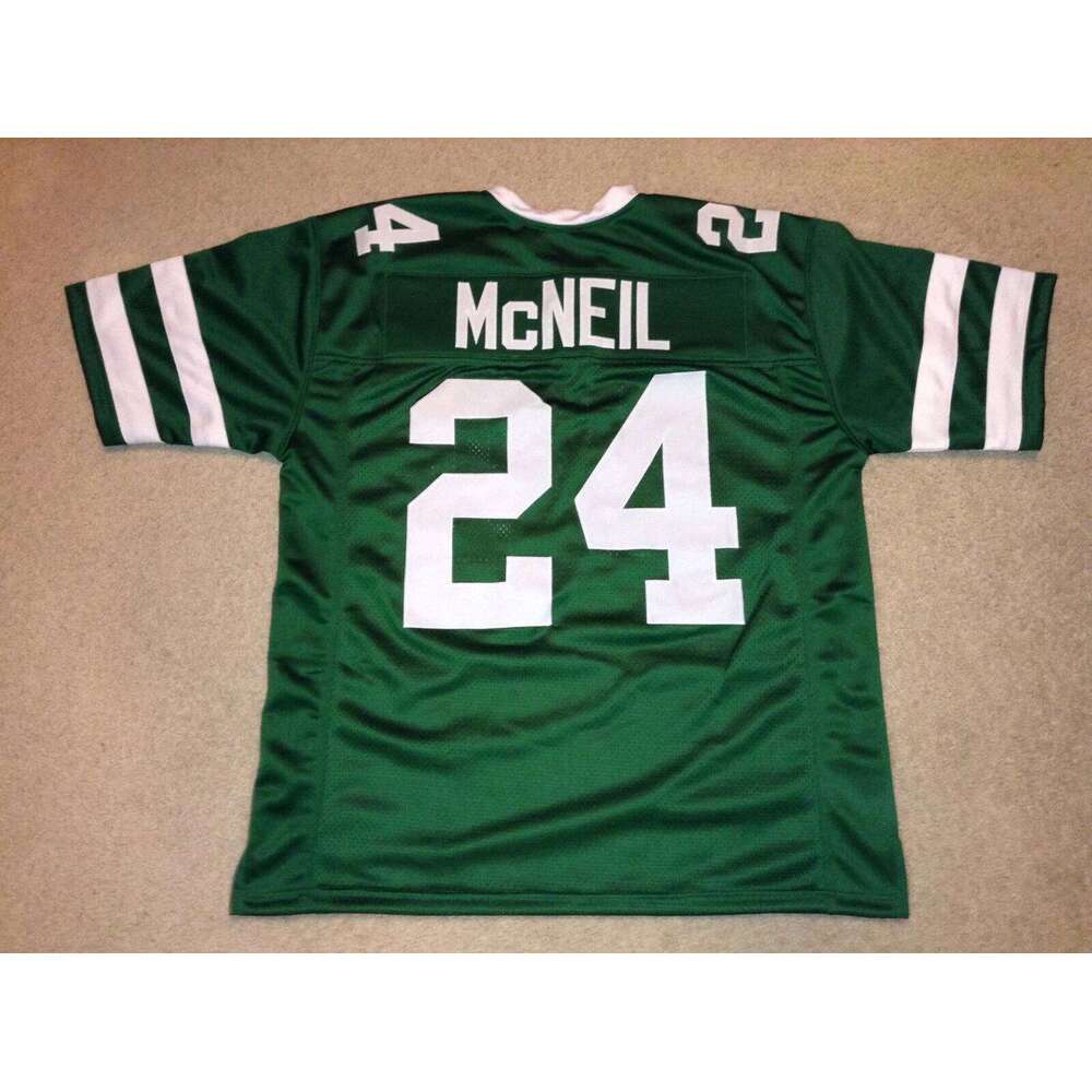 CUSTOM Sewn Stitched Freeman McNeil Green Football Jersey Add any name number size XS-5XL 6XL