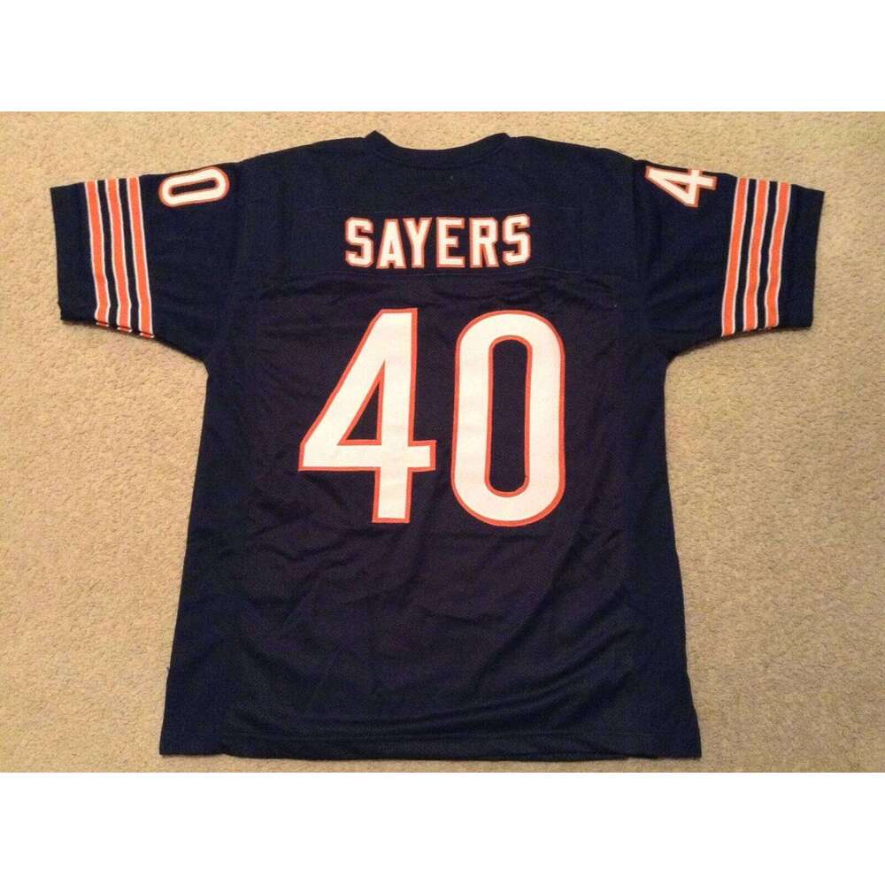 CUSTOM Sewn Stitched Gale Sayers Blue Football Jersey Add any name number size XS-5XL 6XL