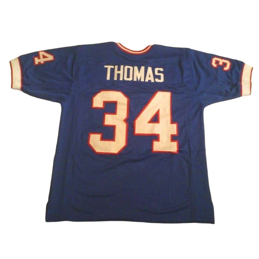 CUSTOM Sewn Stitched Thurman Thomas Blue Football Jersey Add any name number size XS-5XL 6XL