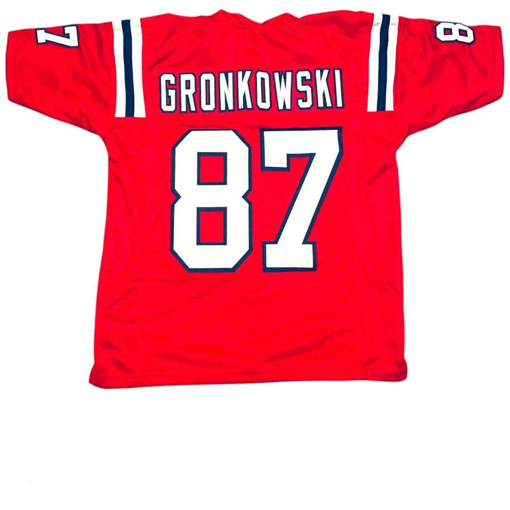 Rob Gronkowski Sewn Stitched Custom Red Football Jersey Add any name number size XS-5XL 6XL