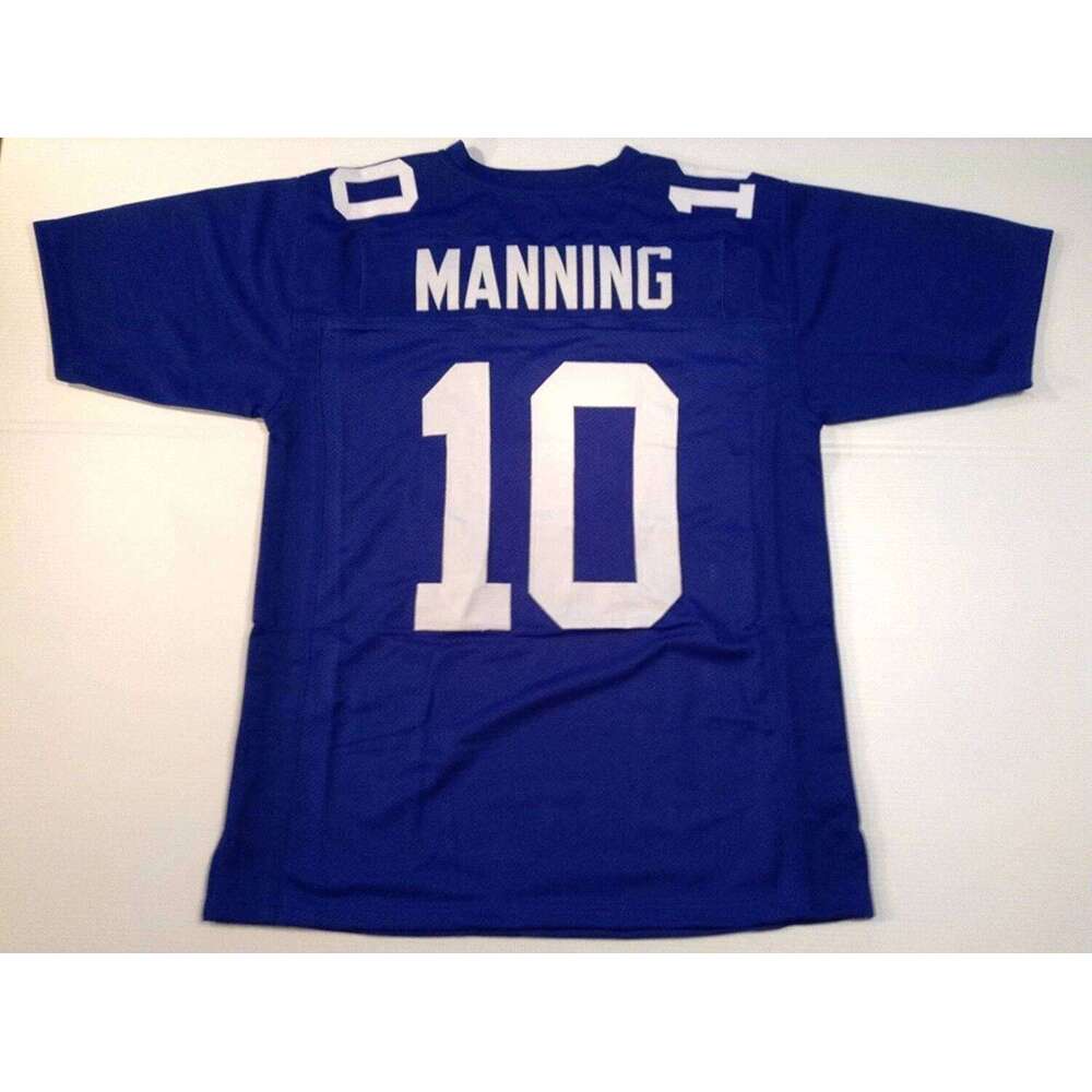 CUSTOM Sewn Stitched Eli Manning Blue Football Jersey Add any name number size XS-5XL 6XL