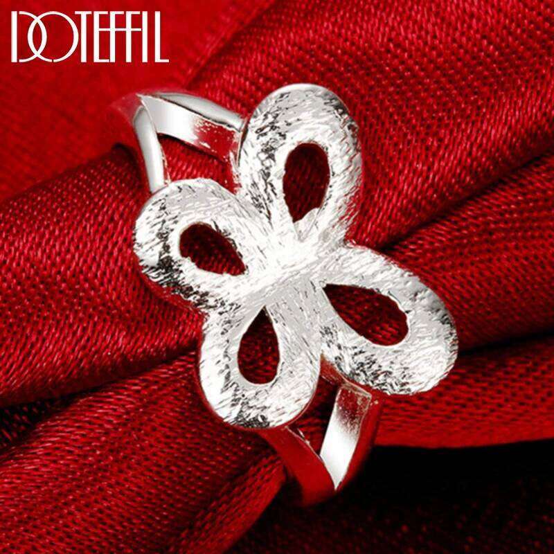 DOTEFFIL Butterfly Ring 925 Sterling Silver For Woman Man Fashion Wedding Engagement Party Gift Charm Jewelry 444e3
