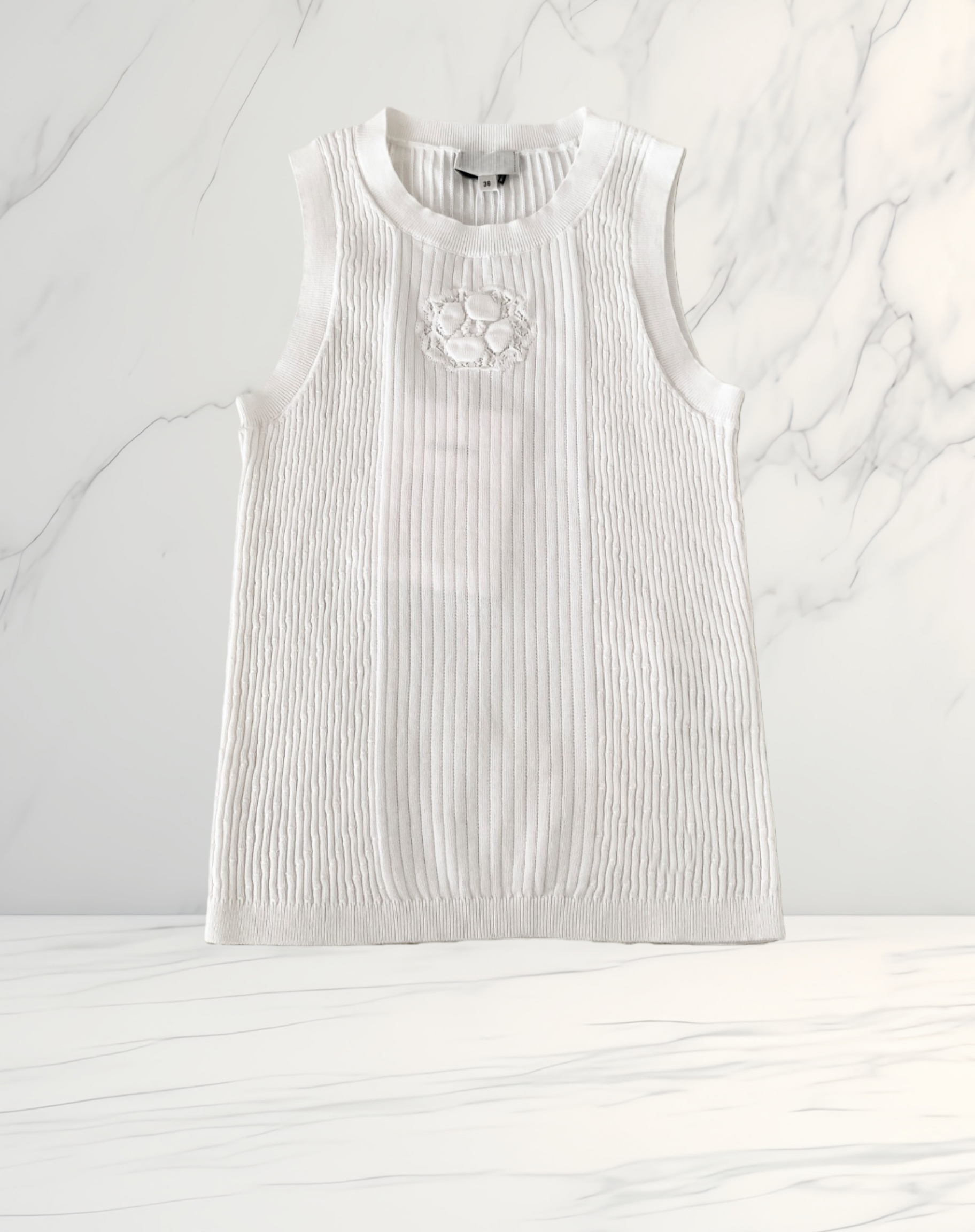 Embroidered Cropped Camisole Elegant and Trendy Tank Top