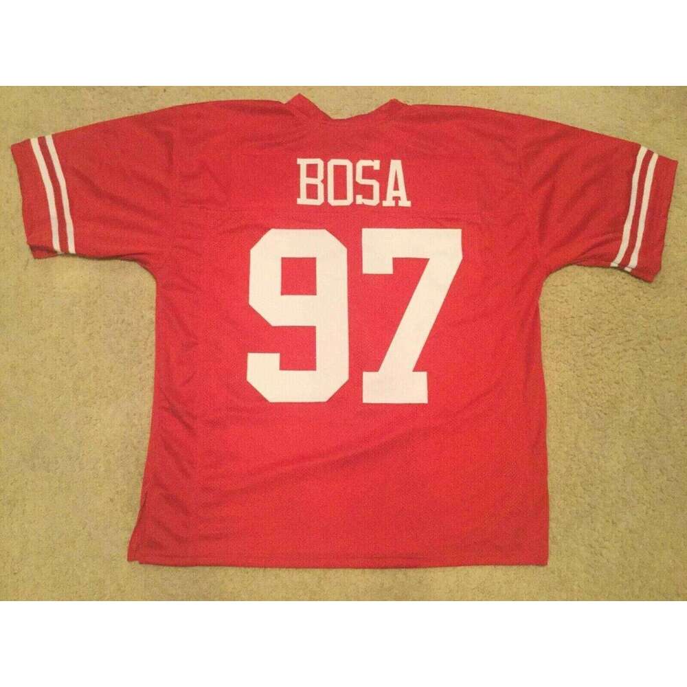 CUSTOM Sewn Stitched Nick Bosa Red Football Jersey Add any name number size XS-5XL 6XL