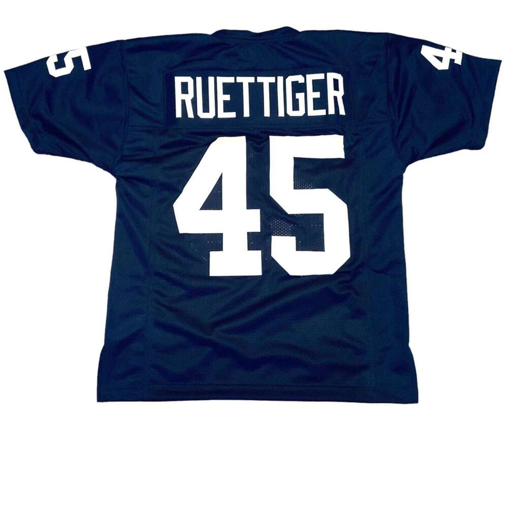 Rudy Ruettiger Sewn Stitched Custom Blue Football Jersey Add any name number size XS-5XL 6XL