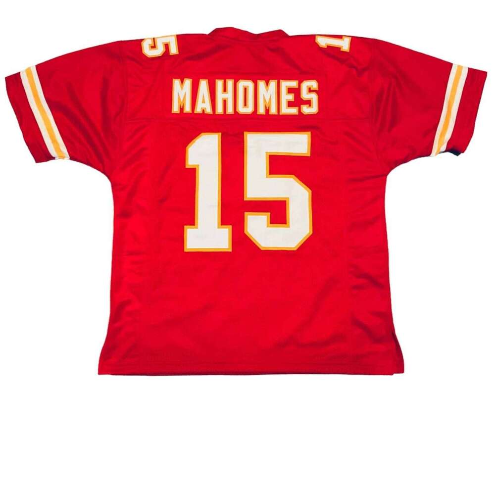#15 MAHOMES Stitched Custom Red Football Jersey Add any name number size XS-5XL 6XL