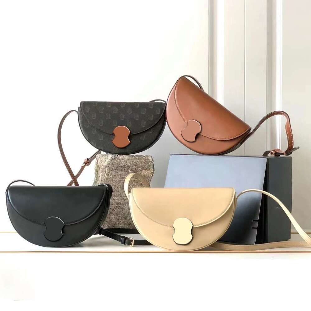 Half moon teen crossbody fashionable Bag Women's mens purses saddle Shoulder clutch flap handbags tote Luxury Designer woman wallets Genuine le