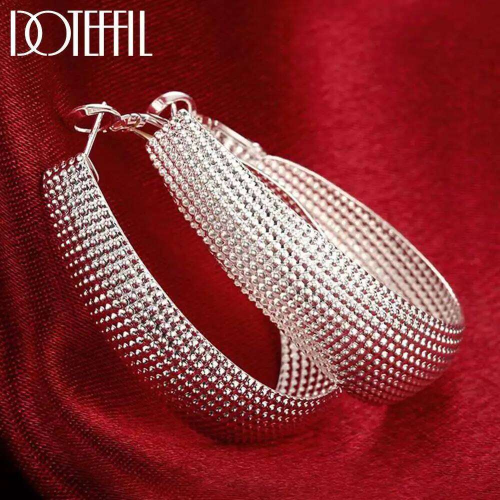 DOTEFFIL New 925 Sterling Silver Earring Women Earrings For Wedding Fine Europe Jewelry Christmas Gift Engagement Party 933e3