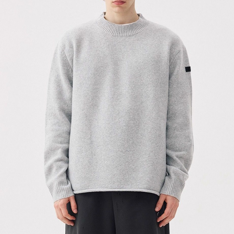 Men's Plus Size Sweaters Grey and Black Sweater 26ss