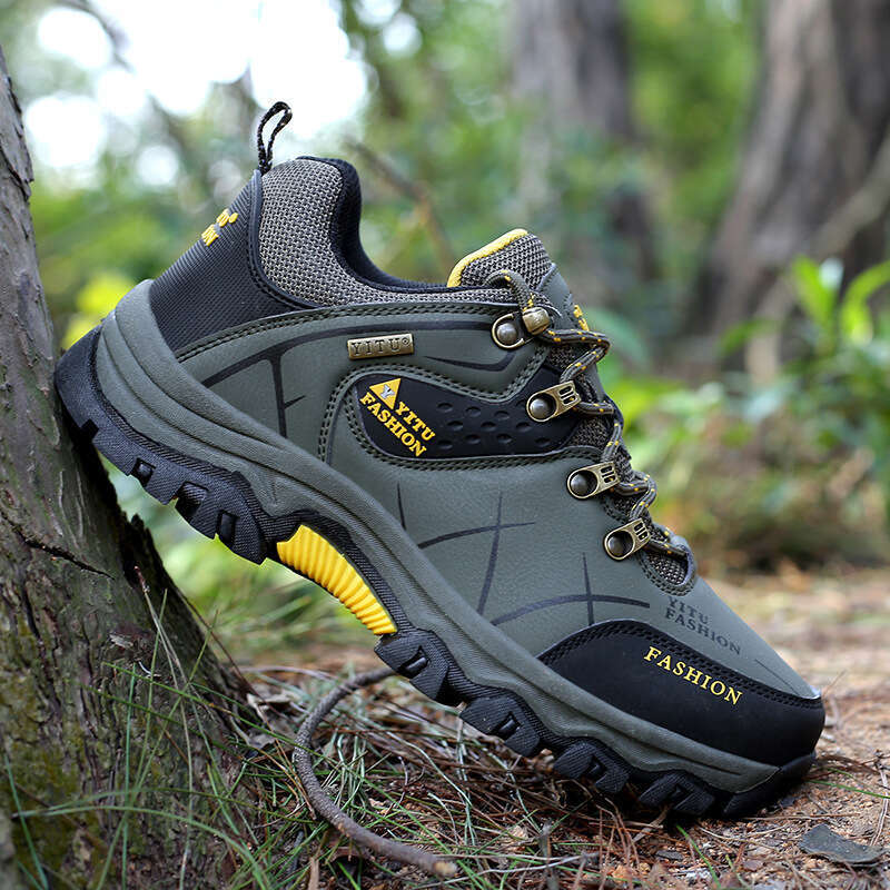 Free shipping Autumn Winter new niche Large Size Outdoor Hiking Men's Low-top Lace-up Non-slip Wear-resistant Trekking Sports Shoes