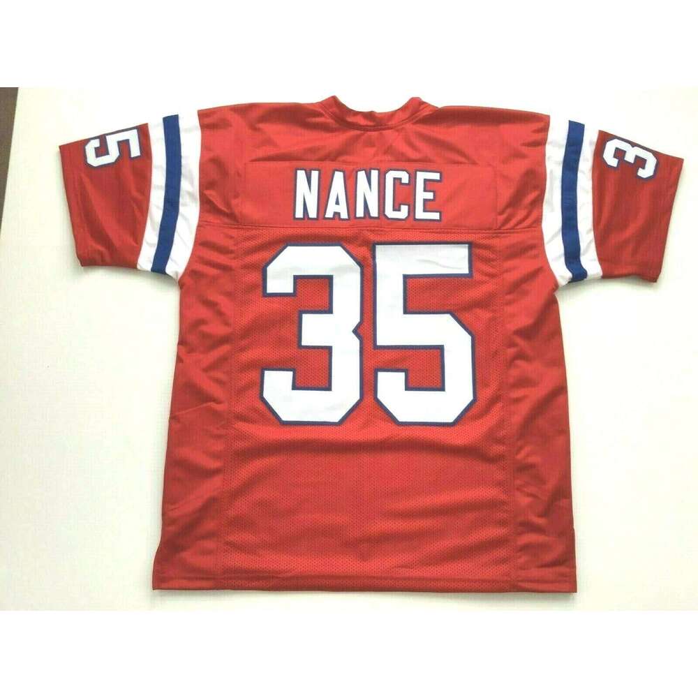 CUSTOM Sewn Stitched Jim Nance Red Football Jersey Add any name number size XS-5XL 6XL