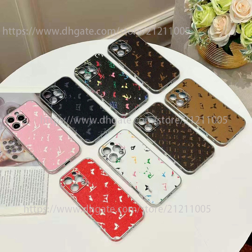 1V Phone Case For Iphone 17 16 15 14 13 Pro 12 11 Max Plus 16Pro Classic Pattern Logo Case Luxury Leather 17Promax Cover For Apple 15Promax Full