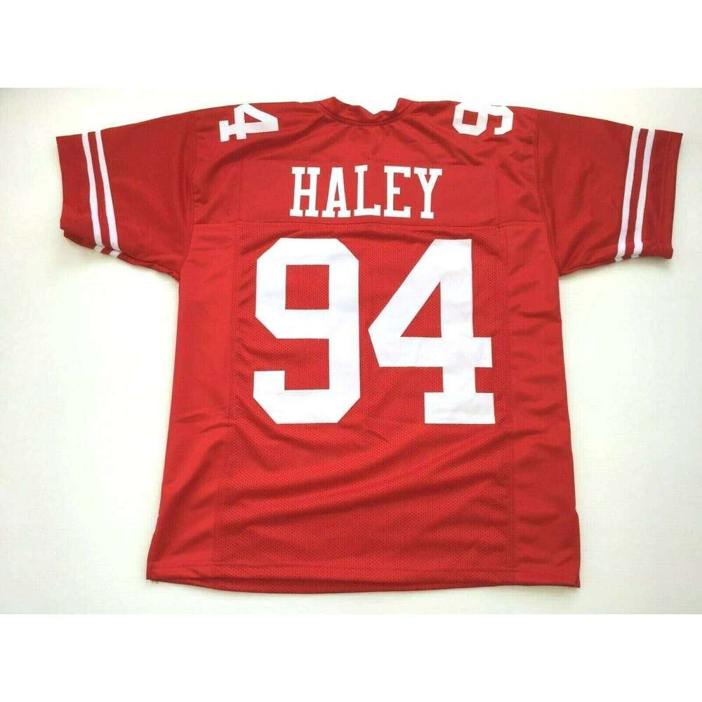 CUSTOM Sewn Stitched Charles Haley Red Football Jersey Add any name number size XS-5XL 6XL