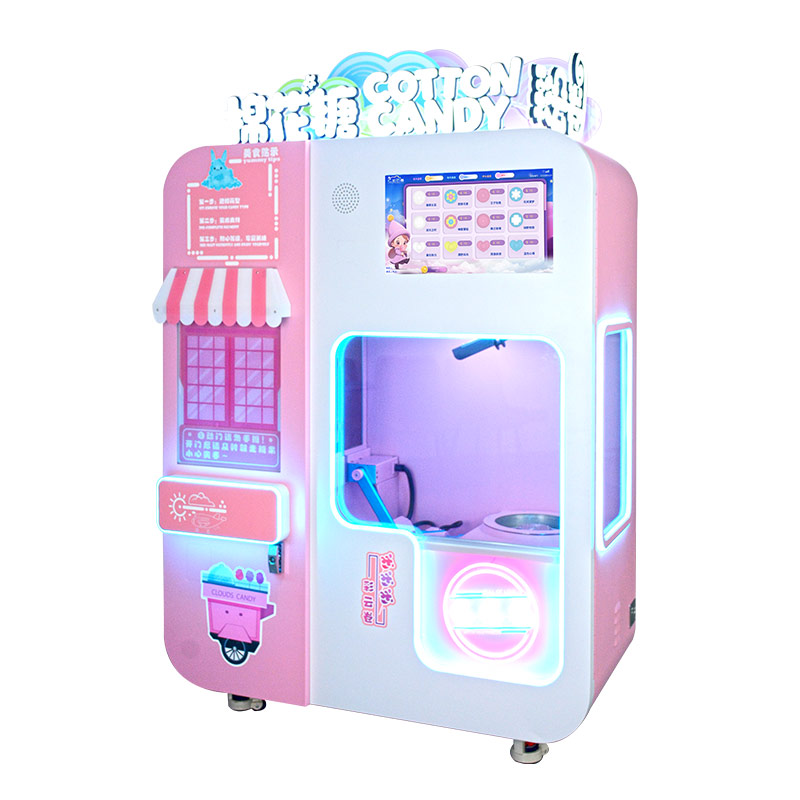 Full Automatic Mall Cotton Candy Making Machine Commercial Floss Flower Vending-image-1090930790