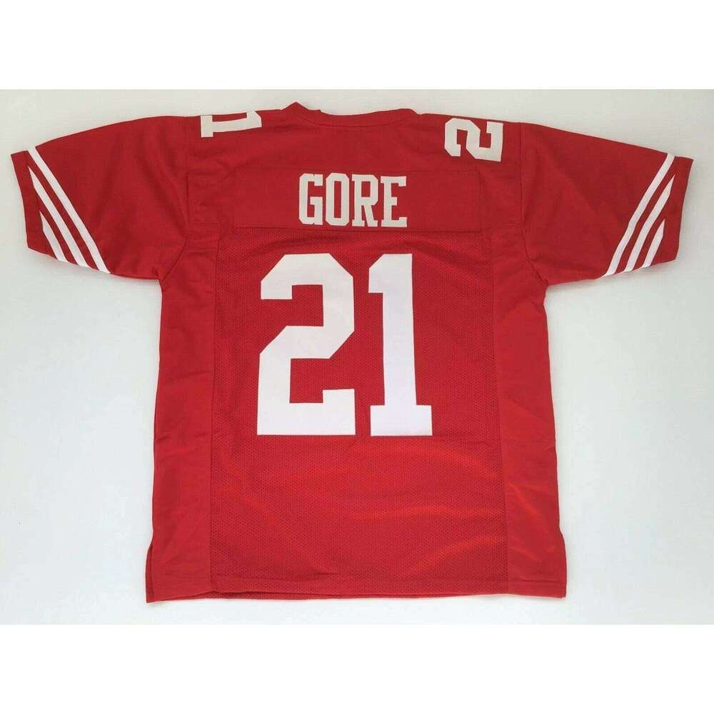 CUSTOM Sewn Stitched Frank Gore Red Football Jersey Add any name number size XS-5XL 6XL