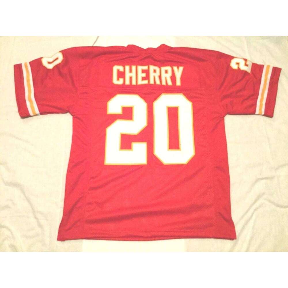 CUSTOM Sewn Stitched Deron Cherry Red Football Jersey Add any name number size XS-5XL 6XL