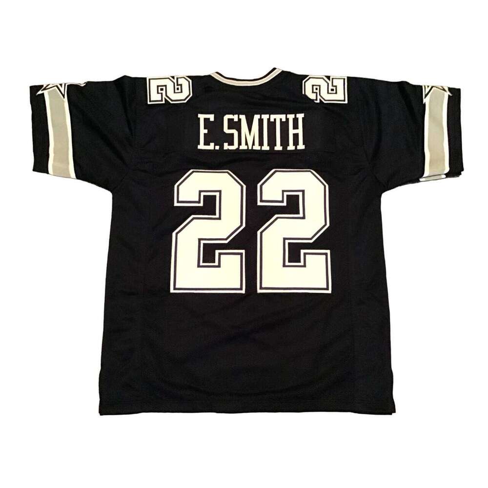 Emmitt Smith CUSTOM Sewn Stitched Blue Football Jersey Add any name number size XS-5XL 6XL