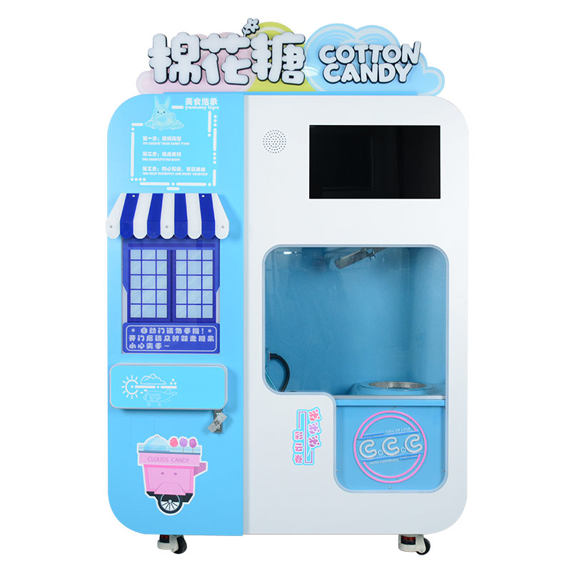 Commercial Carnival Concession Automatic Floss Flower Vending Cotton Candy Making Machine-image-1090934243