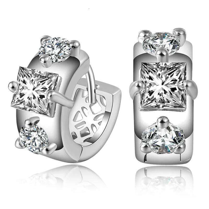 Wholesale Fashion 925 Silver Needle Studs Earrings Luxury Row Super Big Rhinestone Jewelry For Women Girl Gift Brincos 98b99
