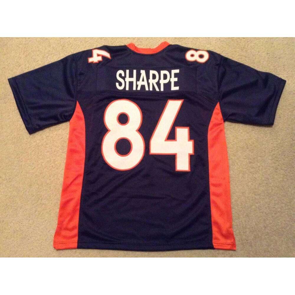 CUSTOM Sewn Stitched Shannon Sharpe Blue Football Jersey Add any name number size XS-5XL 6XL