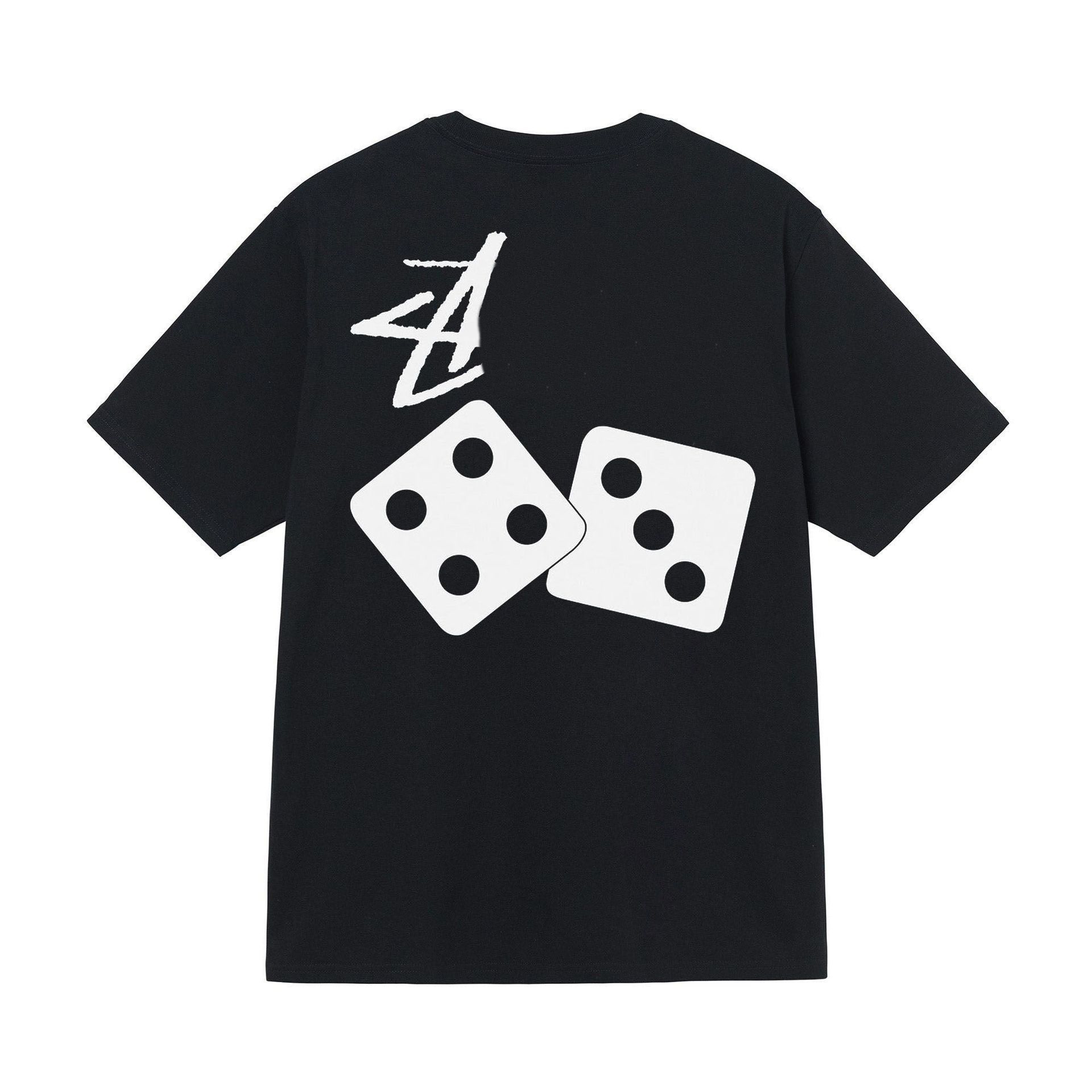 stussyslies t shirt luxry Classic Letter Print shirts Designer mens T Shirt Graphic Black 8Ball Tee Vintage Hip Hop Loose Short Sleeve Tops Man Wome