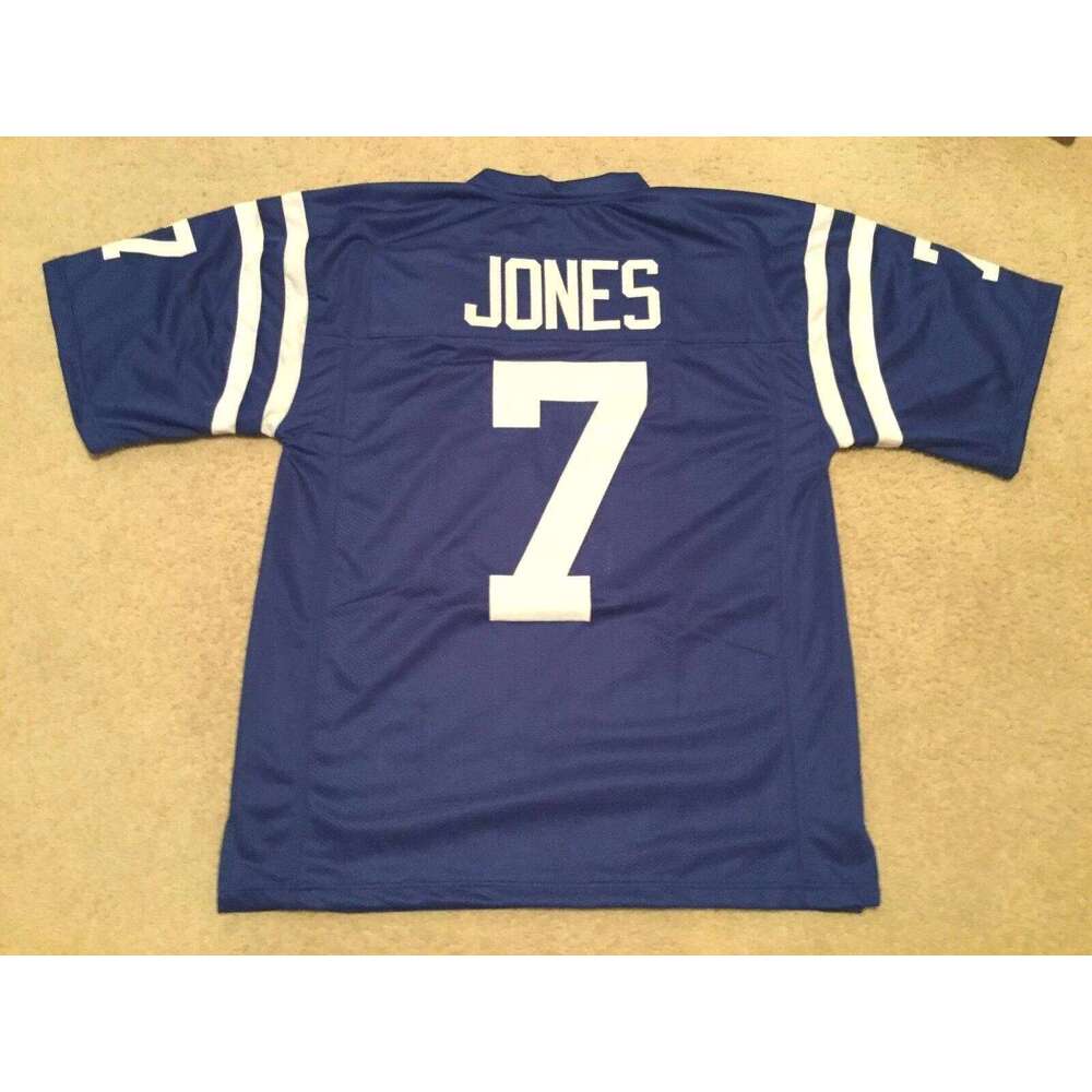CUSTOM Sewn Stitched Bert Jones Blue Football Jersey Add any name number size XS-5XL 6XL
