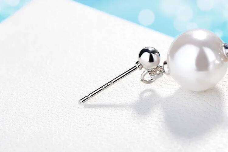 Beautiful Women Long 925 Needle Drop Earring Imitation Pearl Grape String Manual Fashion Ear Drops Silver Charm Earrings 2df7f