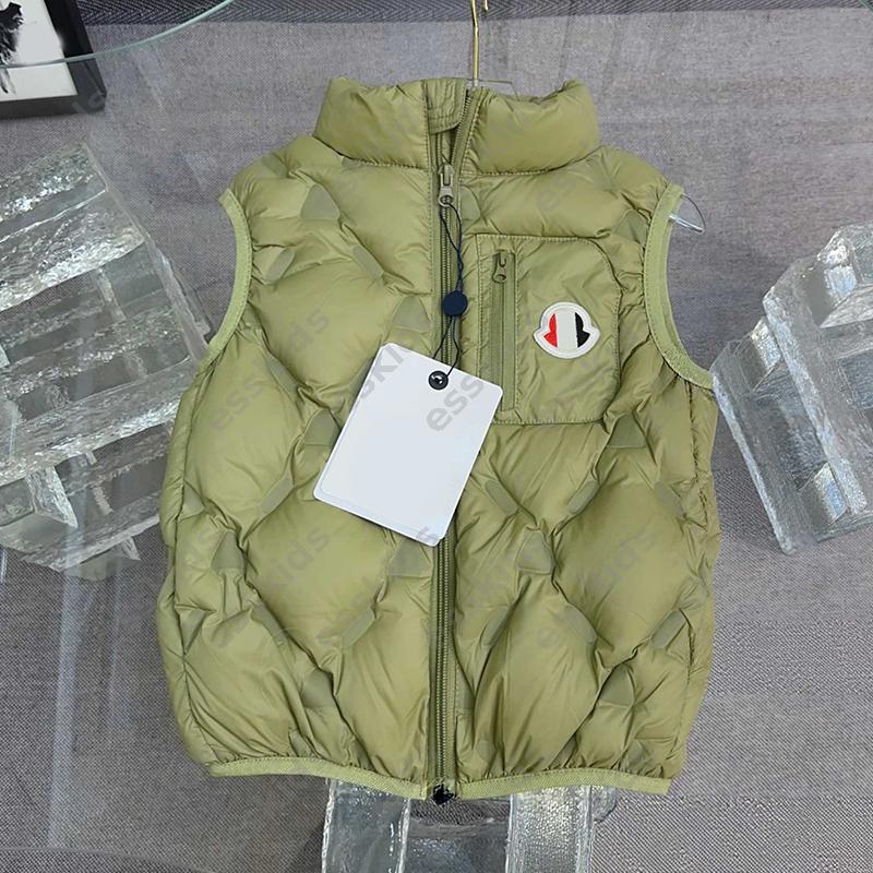 Luxury Kids Lightweight Down Vest Designer Sleeveless Puffer Jacket Stand Collar Warm Gilet Casual Outerwear Zipper Style Winter Clothing DLD2601063