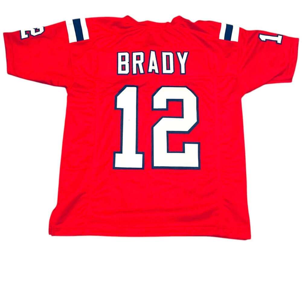 Tom Brady Sewn Stitched Custom Red Football Jersey Add any name number size XS-5XL 6XL