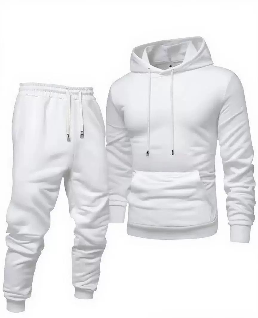 5653 Men's Casual Sports Suit - Solid Color Autumn Hoodie and Pants - Versatile and Universal Style
