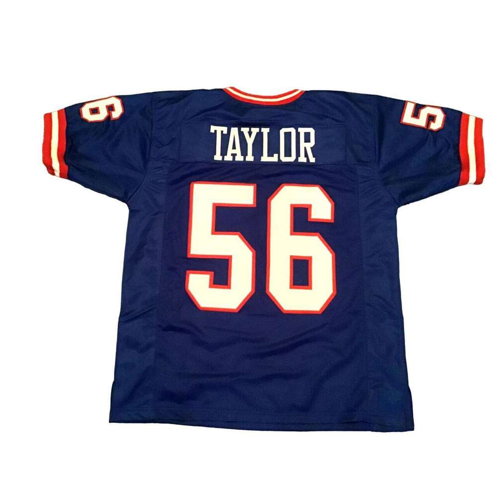 CUSTOM Sewn Stitched Lawrence Taylor Blue Football Jersey Add any name number size XS-5XL 6XL