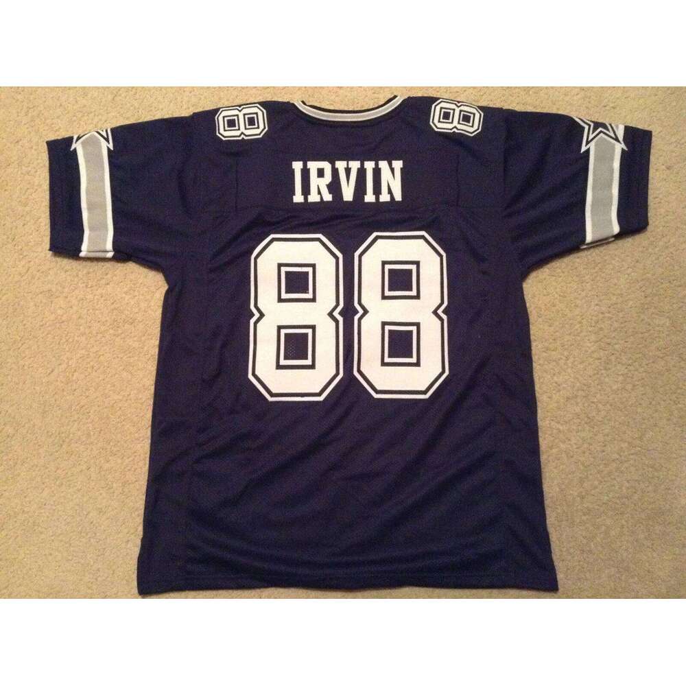 CUSTOM Sewn Stitched Michael Irvin Blue Football Jersey Add any name number size XS-5XL 6XL