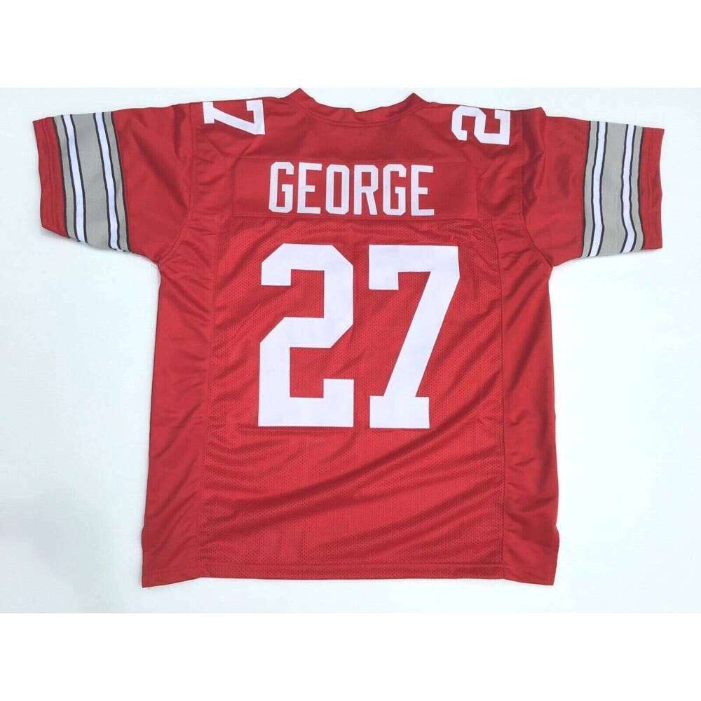 CUSTOM Sewn Stitched Eddie George Red Football Jersey Add any name number size XS-5XL 6XL