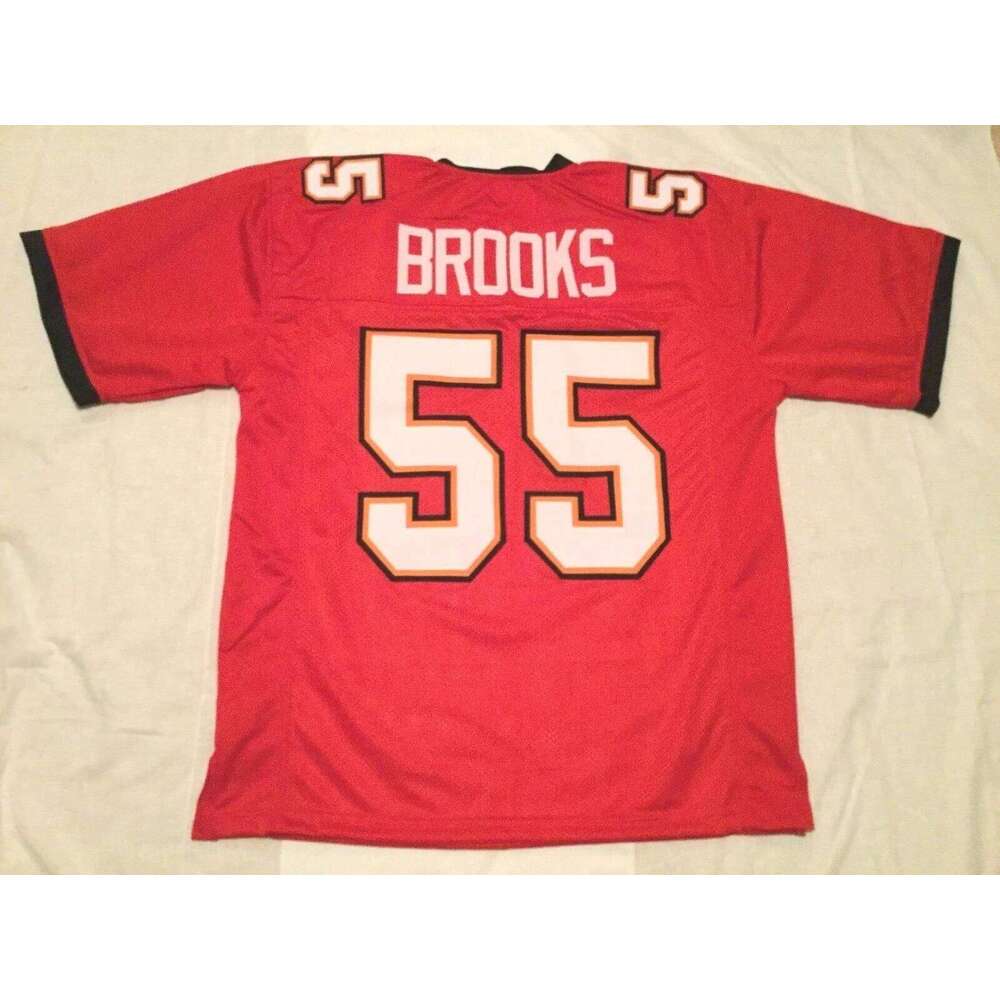 CUSTOM Sewn Stitched Derrick Brooks Red Football Jersey Add any name number size XS-5XL 6XL
