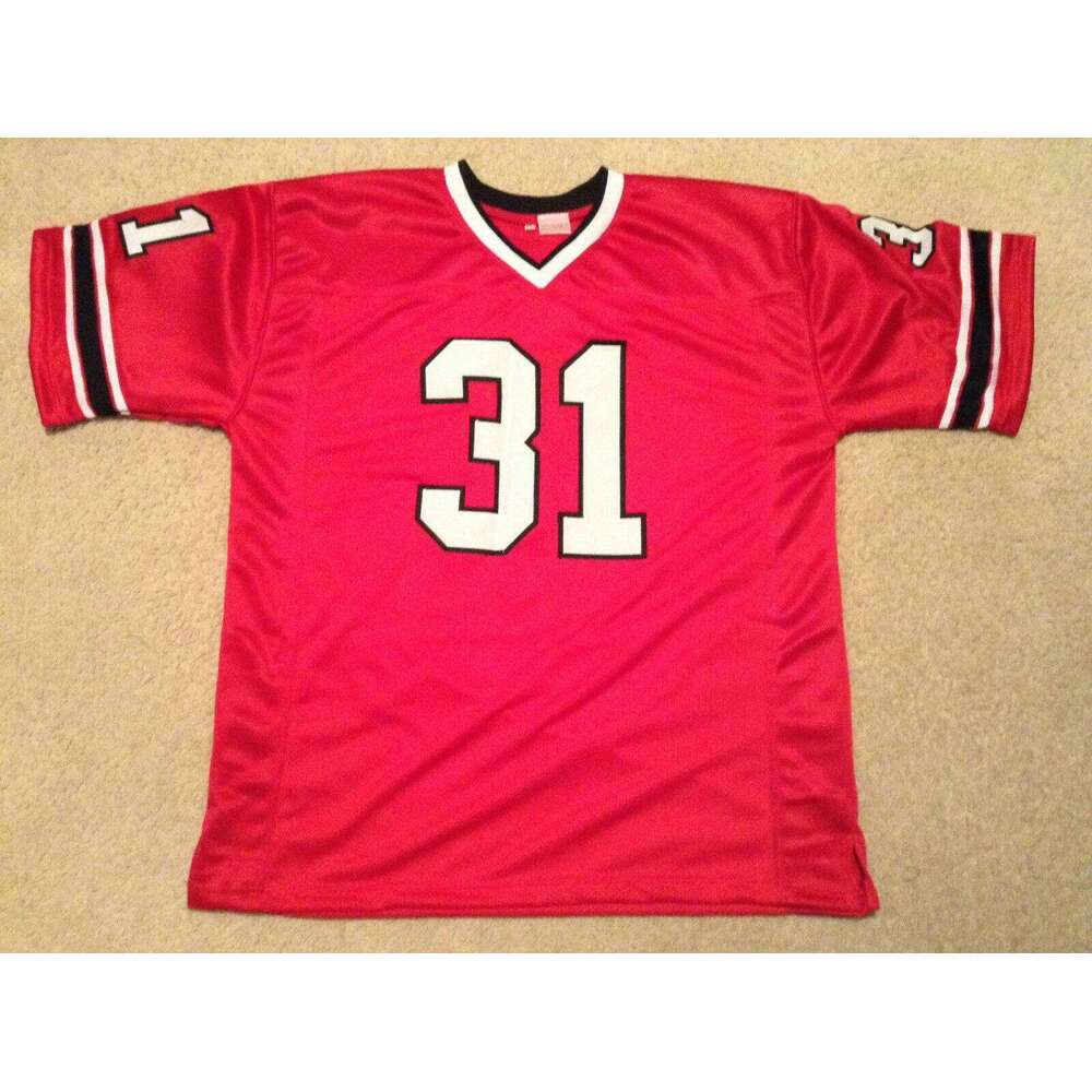 CUSTOM Sewn Stitched William Andrews Red Football Jersey Add any name number size XS-5XL 6XL