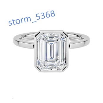 AU750 Fine Jewelry Ring Setting 18K White Yellow Rose Gold Bezel with HPHT CVD Processed Lab Grown Diamond Jewelry Ring
