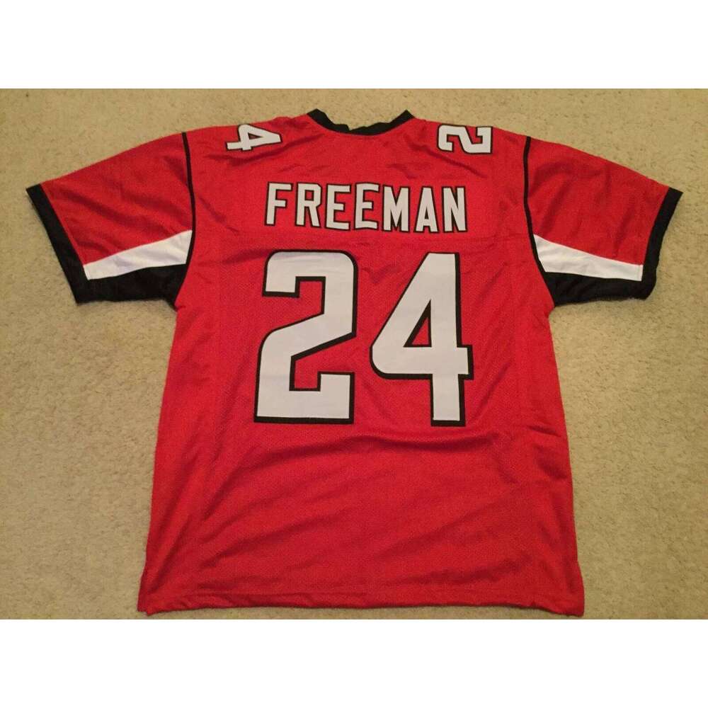 CUSTOM Sewn Stitched Devonta Freeman Red Football Jersey Add any name number size XS-5XL 6XL