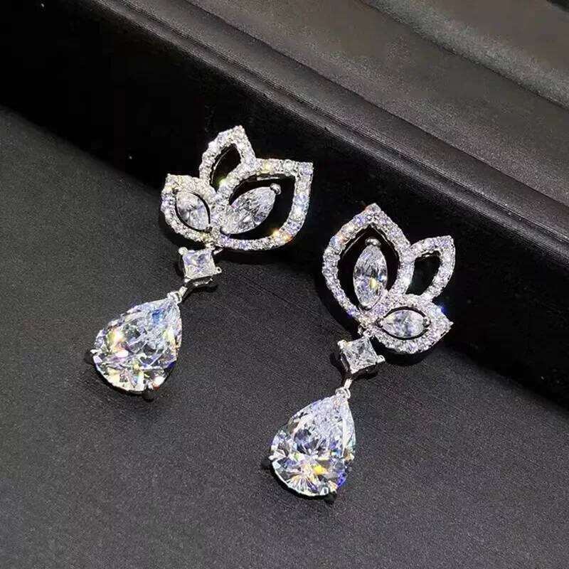 New Arrivals Fashion Luxury 925 Sterling Silver 5A Zircon Stud Earing Earrings for Women Party Gift Butterfly Design Jewelry ec4b1